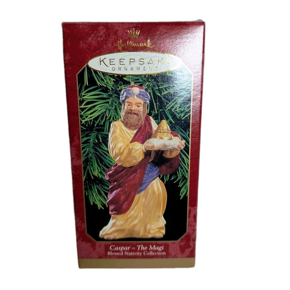 Hallmark Keepsake Ornament 1999 Caspar The Magi Porcelain Blessed Nativity
